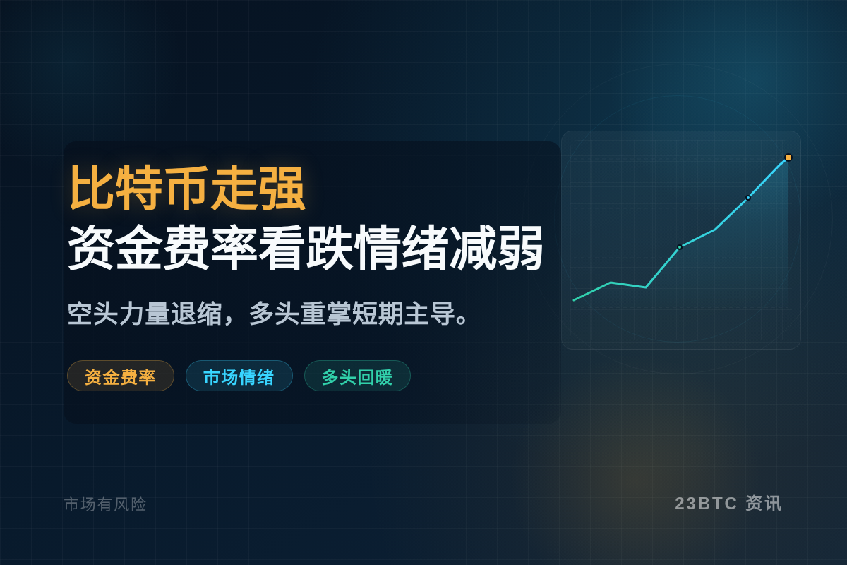 比特币走强,主流资金费率看跌情绪显著减弱插图1 比特币走强,主流资金费率看跌情绪显著减弱