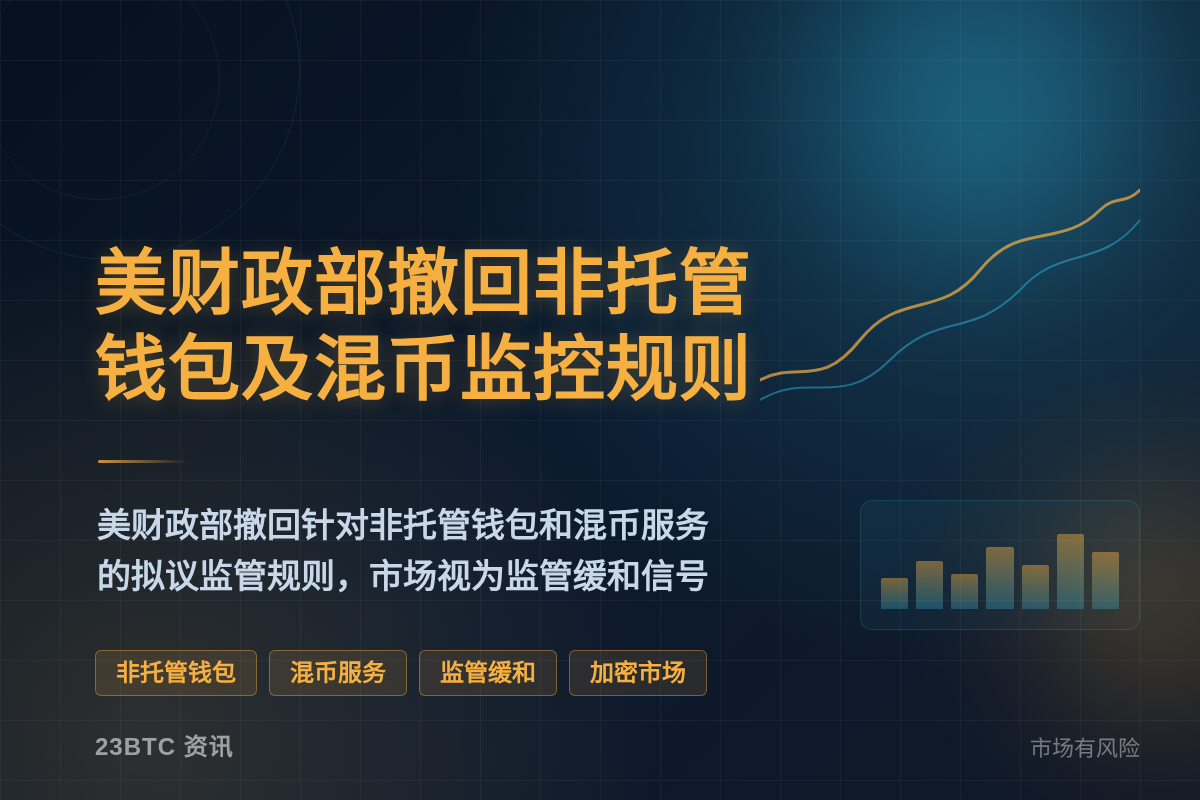 美财政部撤回非托管钱包及混币监控规则插图1 美财政部撤回非托管钱包及混币监控规则