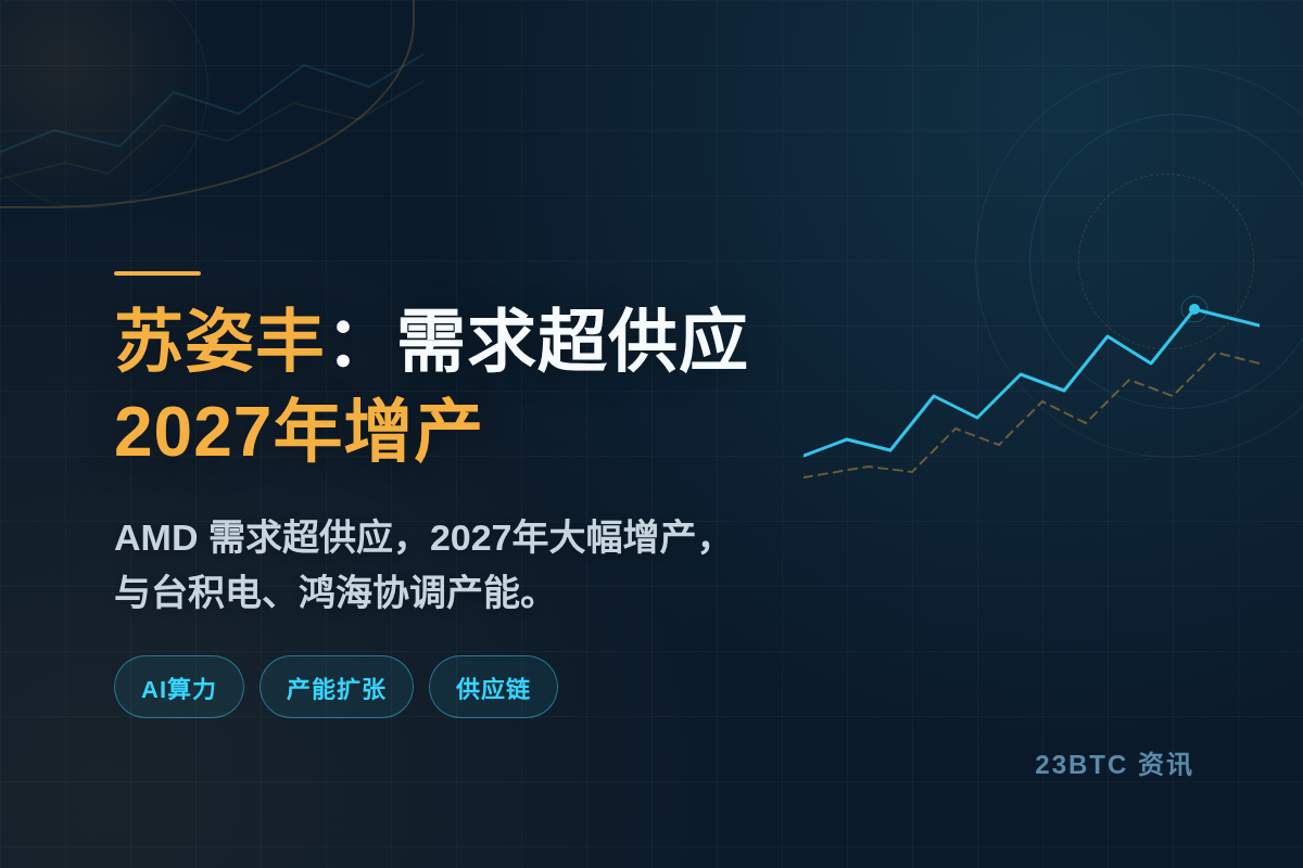 苏姿丰:需求超供应,2027年增产插图1 苏姿丰:需求超供应,2027年增产