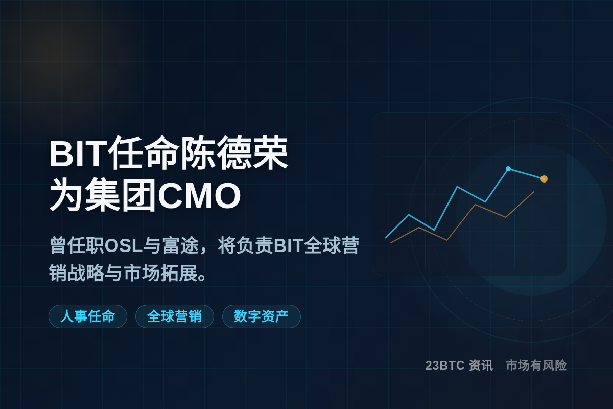 BIT任命陈德荣为集团CMO