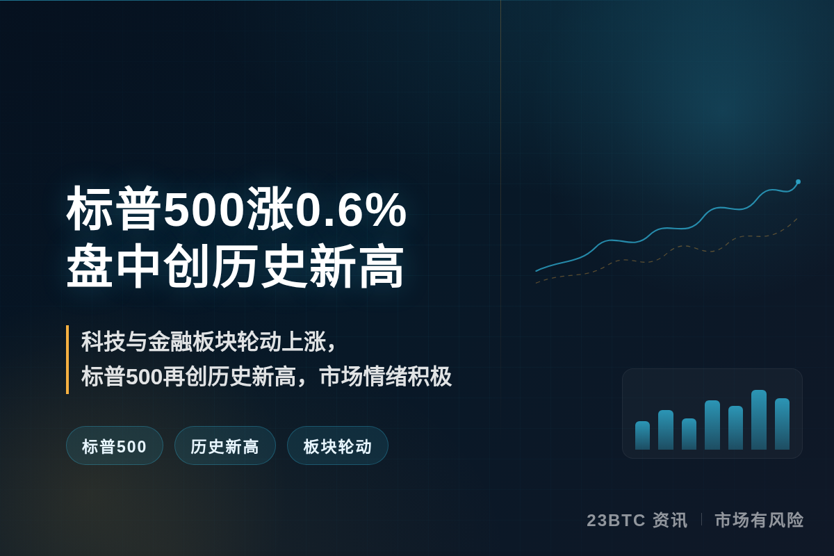 标普500涨0.6%盘中创历史新高插图1 标普500涨0.6%盘中创历史新高