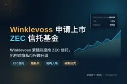 Winklevoss 申请上市 ZEC 信托基金