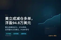黄立成减仓多单，浮盈94.8万美元