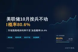 美联储10月按兵不动概率80.6%