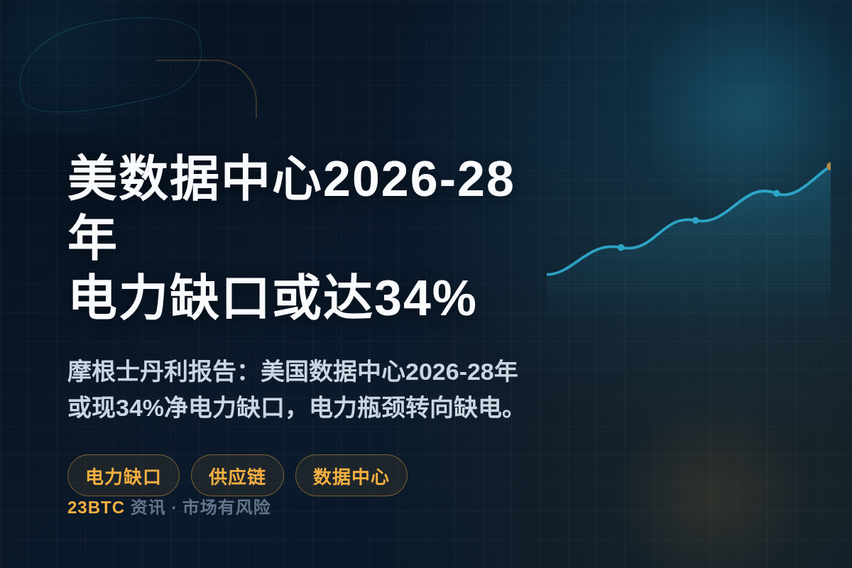 美数据中心2026-28年电力缺口或达34%插图1 美数据中心2026-28年电力缺口或达34%