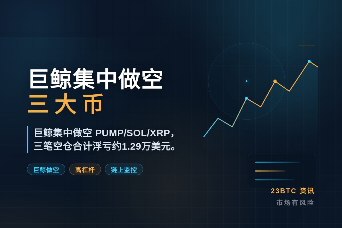 巨鲸午时集中做空三大币