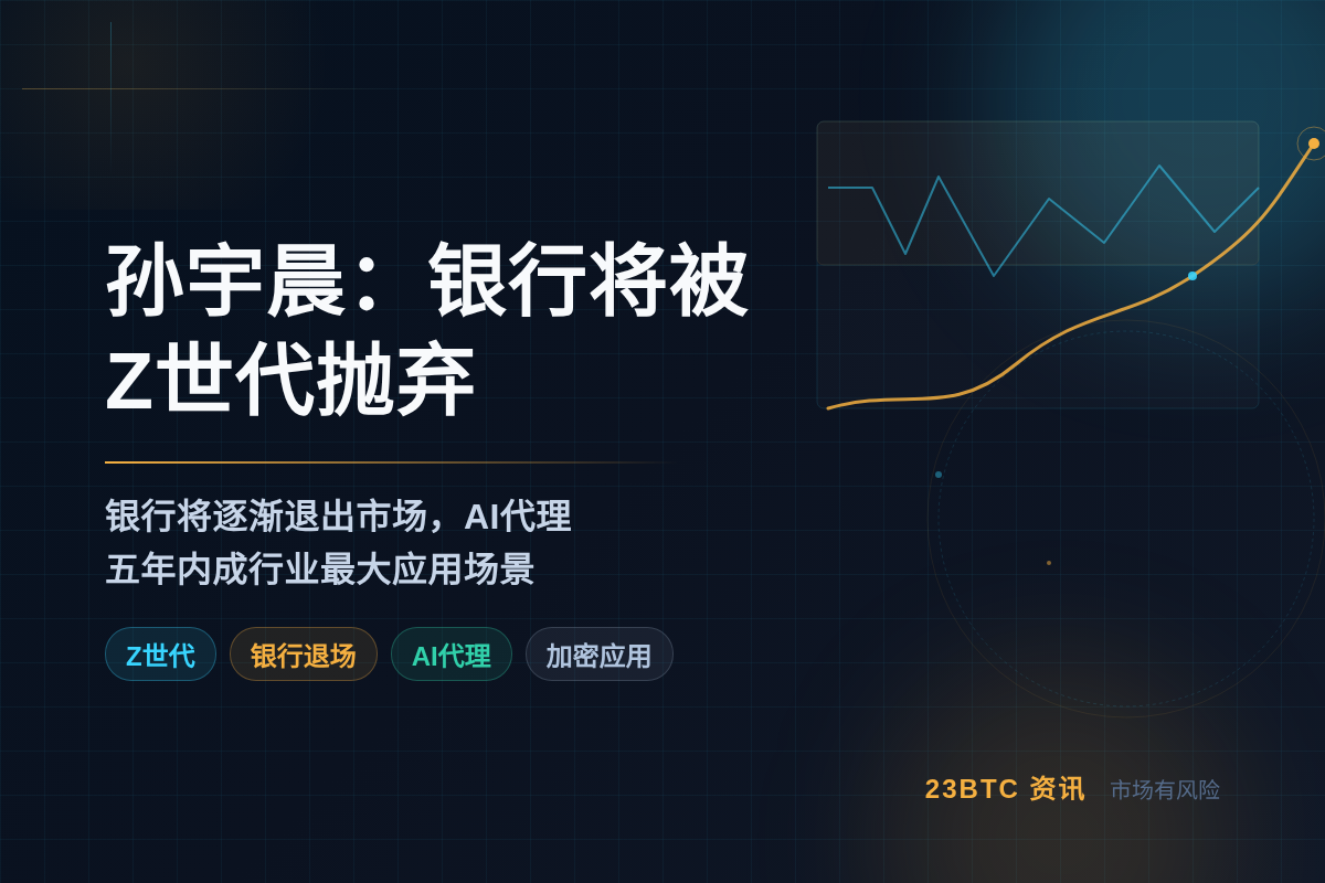 孙宇晨:银行将被Z世代抛弃插图1 孙宇晨:银行将被Z世代抛弃