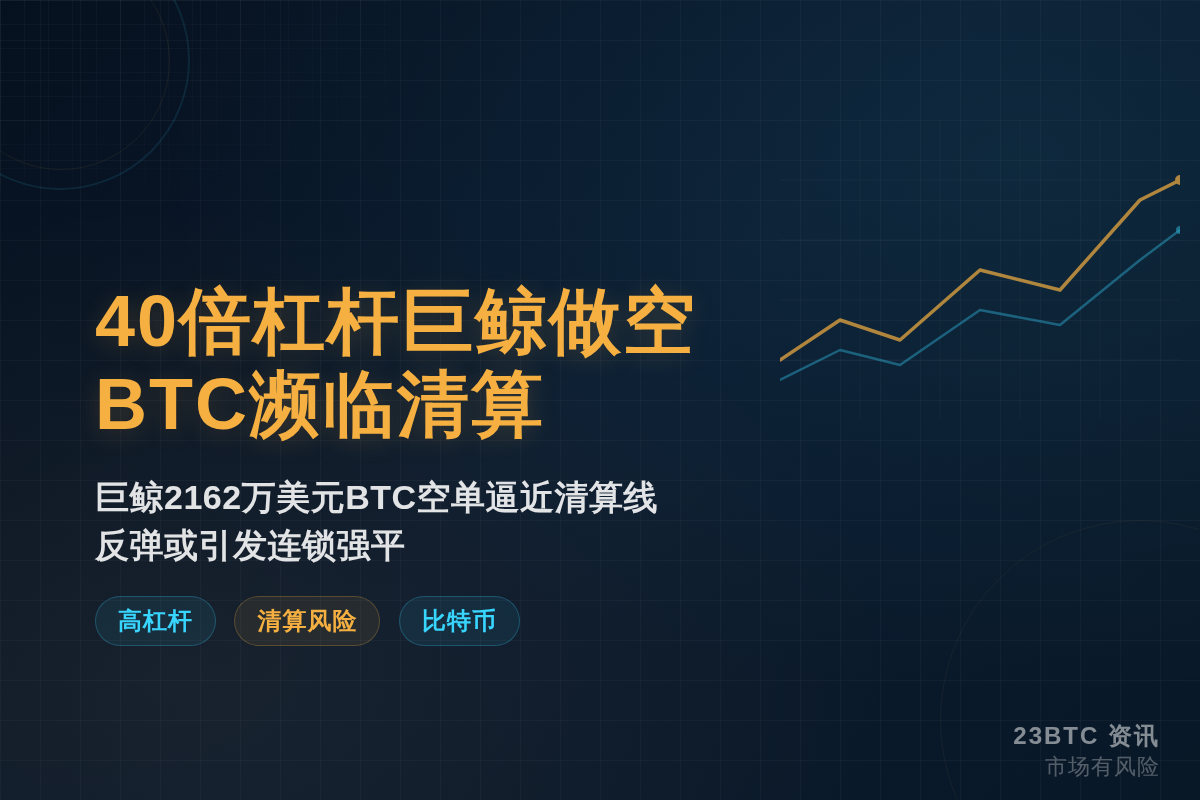 40倍杠杆巨鲸做空BTC濒临清算