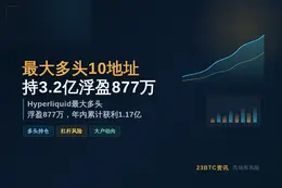 最大多头10地址持3.2亿浮盈877万