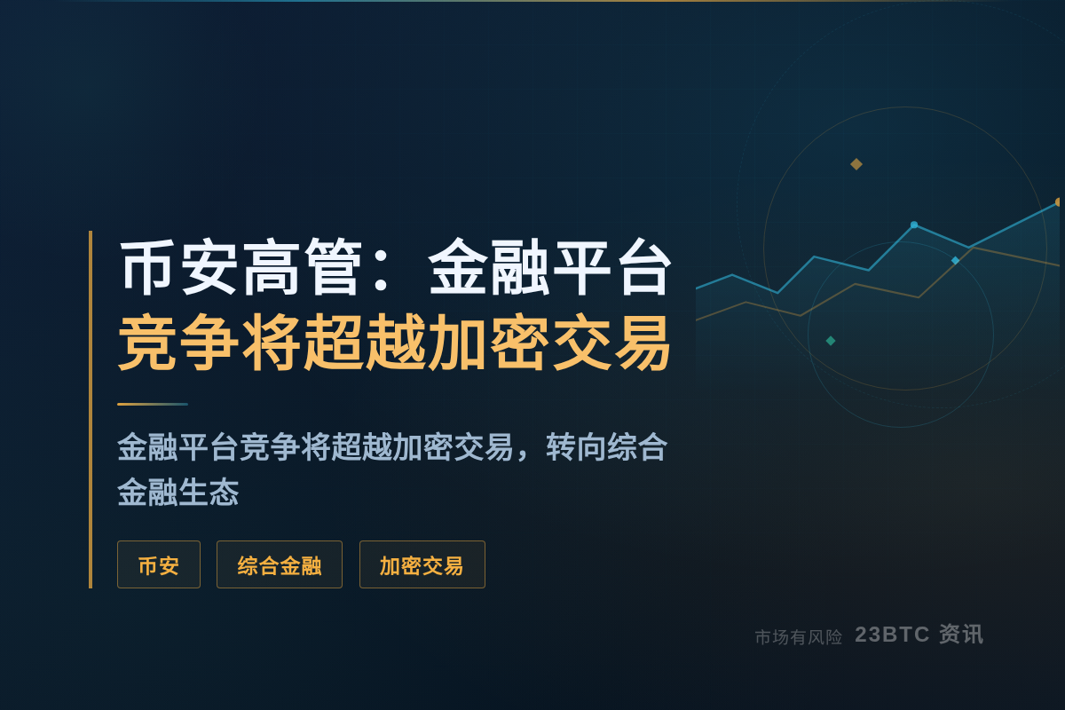 币安高管：金融平台竞争将超越加密交易