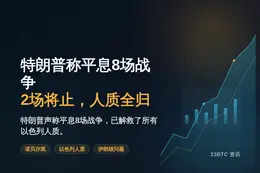 特朗普称平息8场战争，2场将止，人质全归