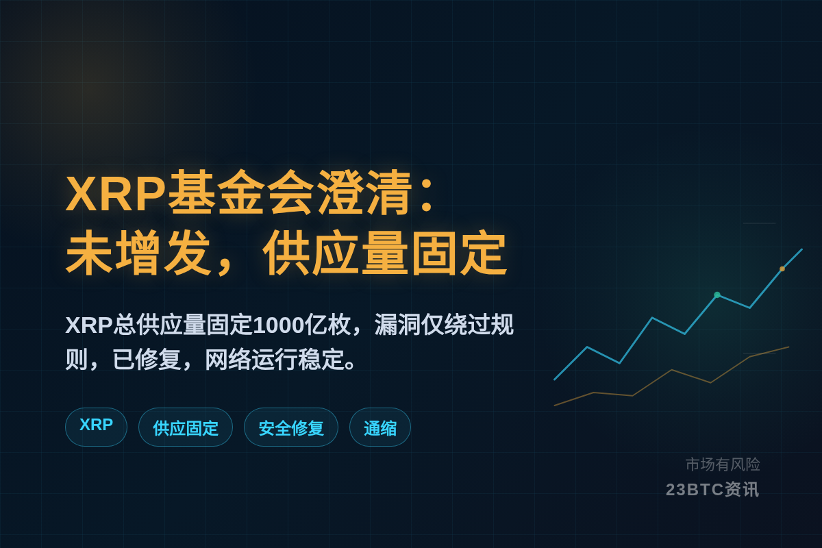 XRP基金会:未增发,供应量固定插图1 XRP基金会:未增发,供应量固定