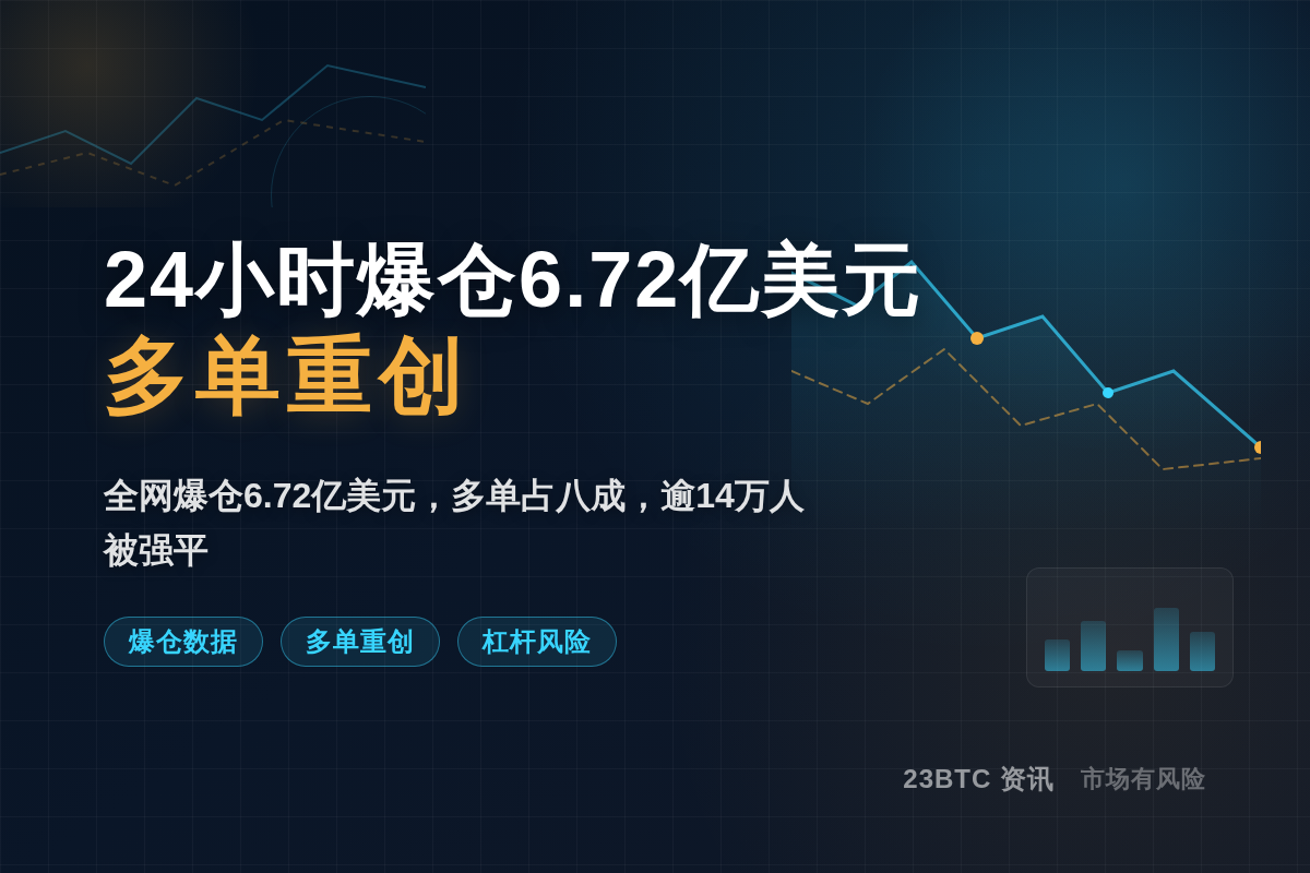 24小时爆仓6.72亿美元,多单重创插图1 24小时爆仓6.72亿美元,多单重创