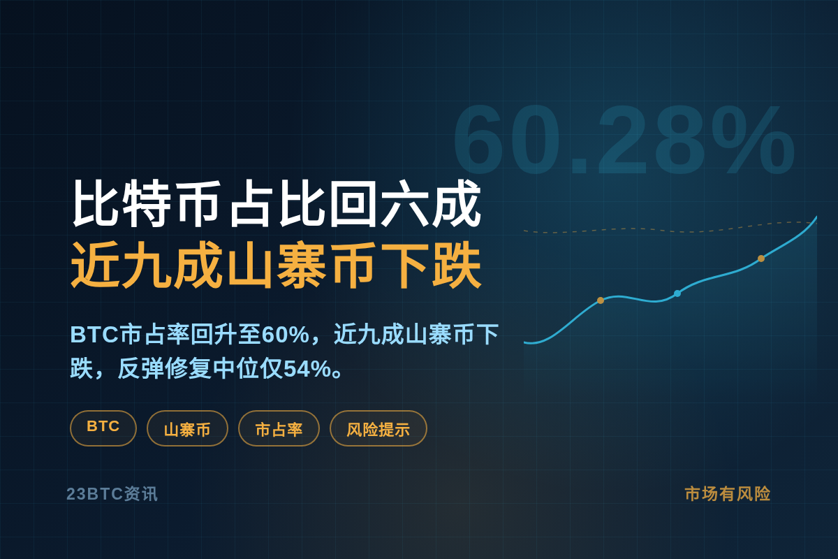 比特币占比回六成,九成山寨跌,8月行情退潮?插图1 比特币占比回六成,九成山寨跌,8月行情退潮?