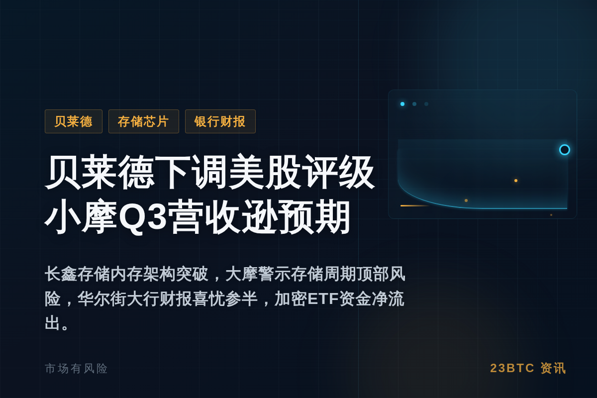 贝莱德下调美股评级,小摩Q3营收逊预期插图1 贝莱德下调美股评级,小摩Q3营收逊预期