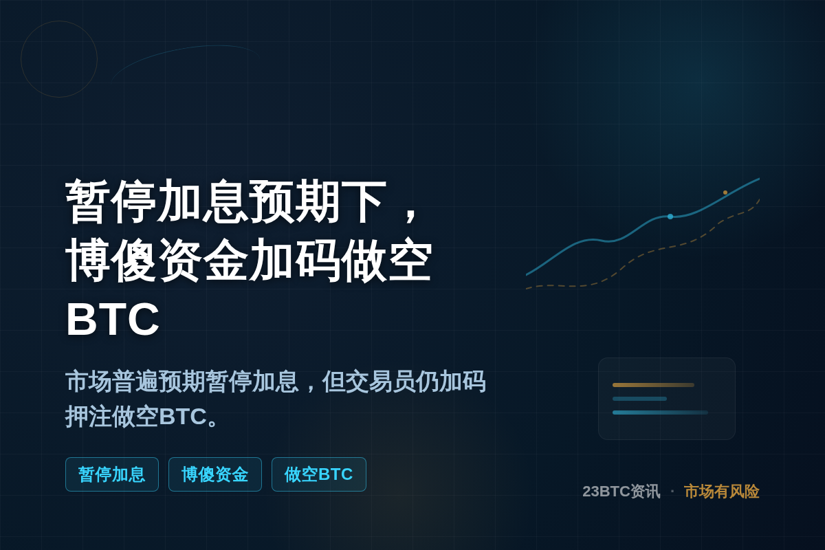 暂停加息预期下，博傻资金仍加码做空BTC