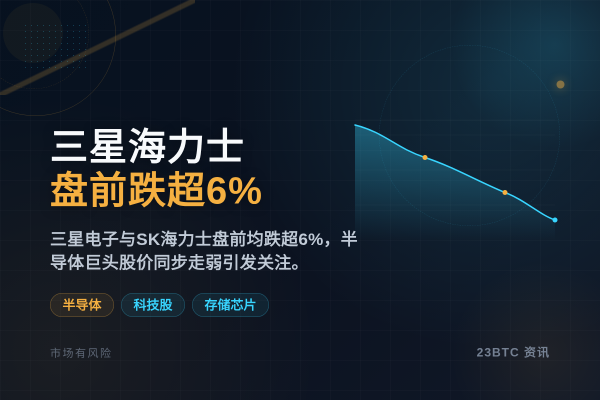 三星海力士盘前跌超6%插图1 三星海力士盘前跌超6%