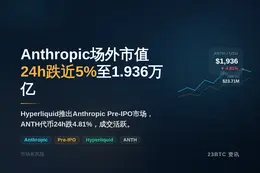 Anthropic场外市值24h跌近5%至1.936万亿