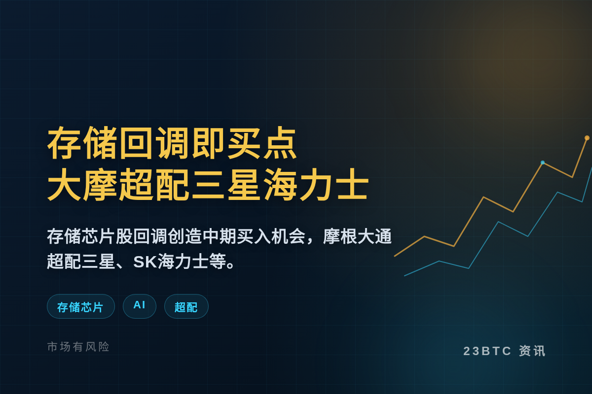 大摩称存储回调即买点，超配三星海力士