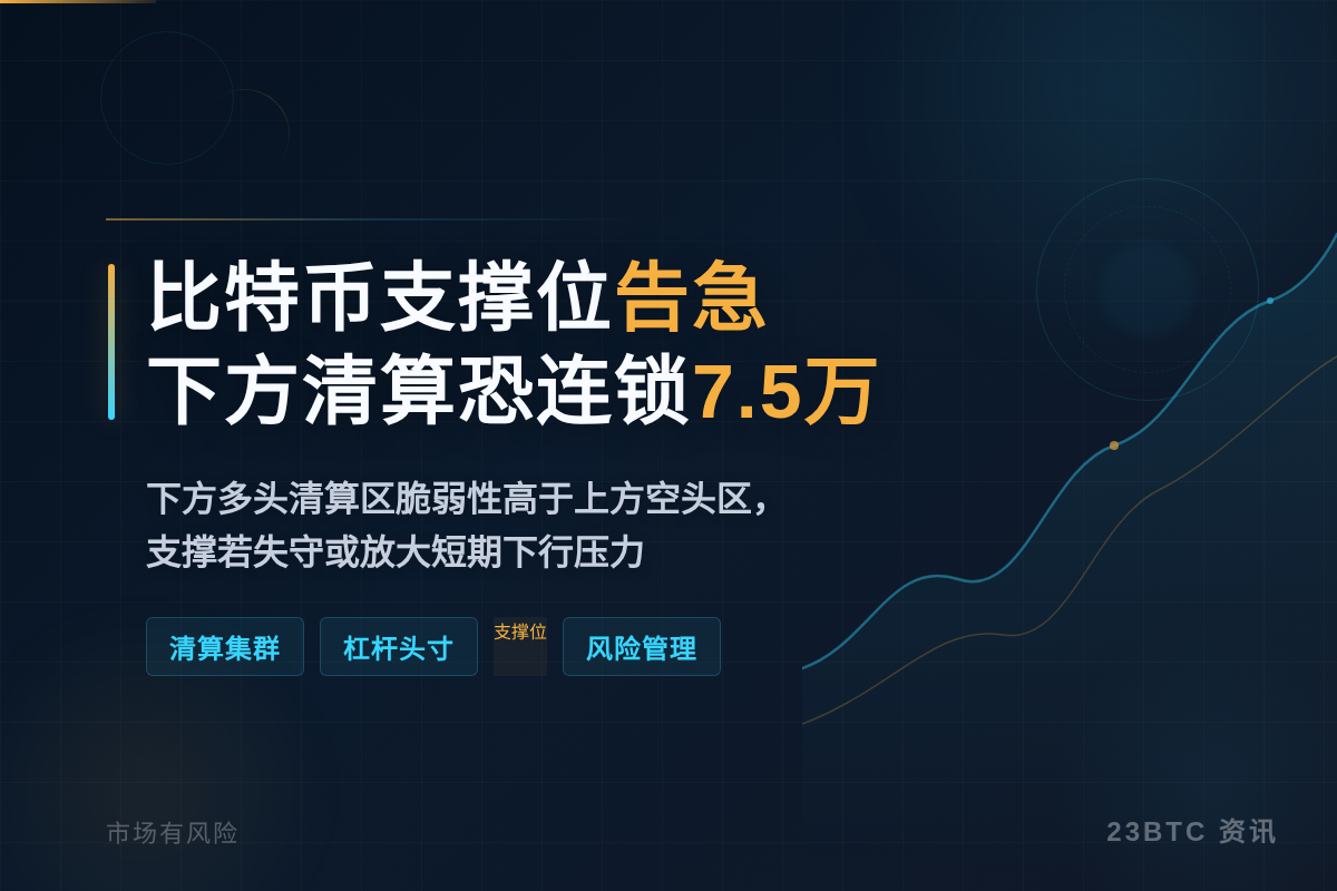比特币支撑位告急,下方清算恐连锁7.5万插图1 比特币支撑位告急,下方清算恐连锁7.5万