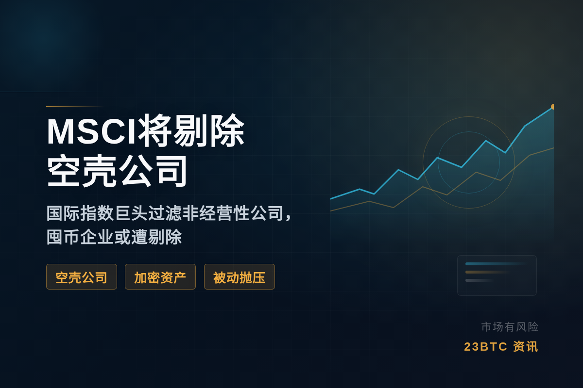 MSCI将剔除空壳公司，2026年11月生效