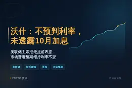沃什：不预判利率，未透露10月加息