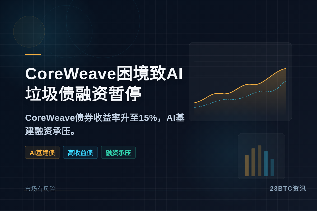 CoreWeave困境致AI垃圾债融资暂停