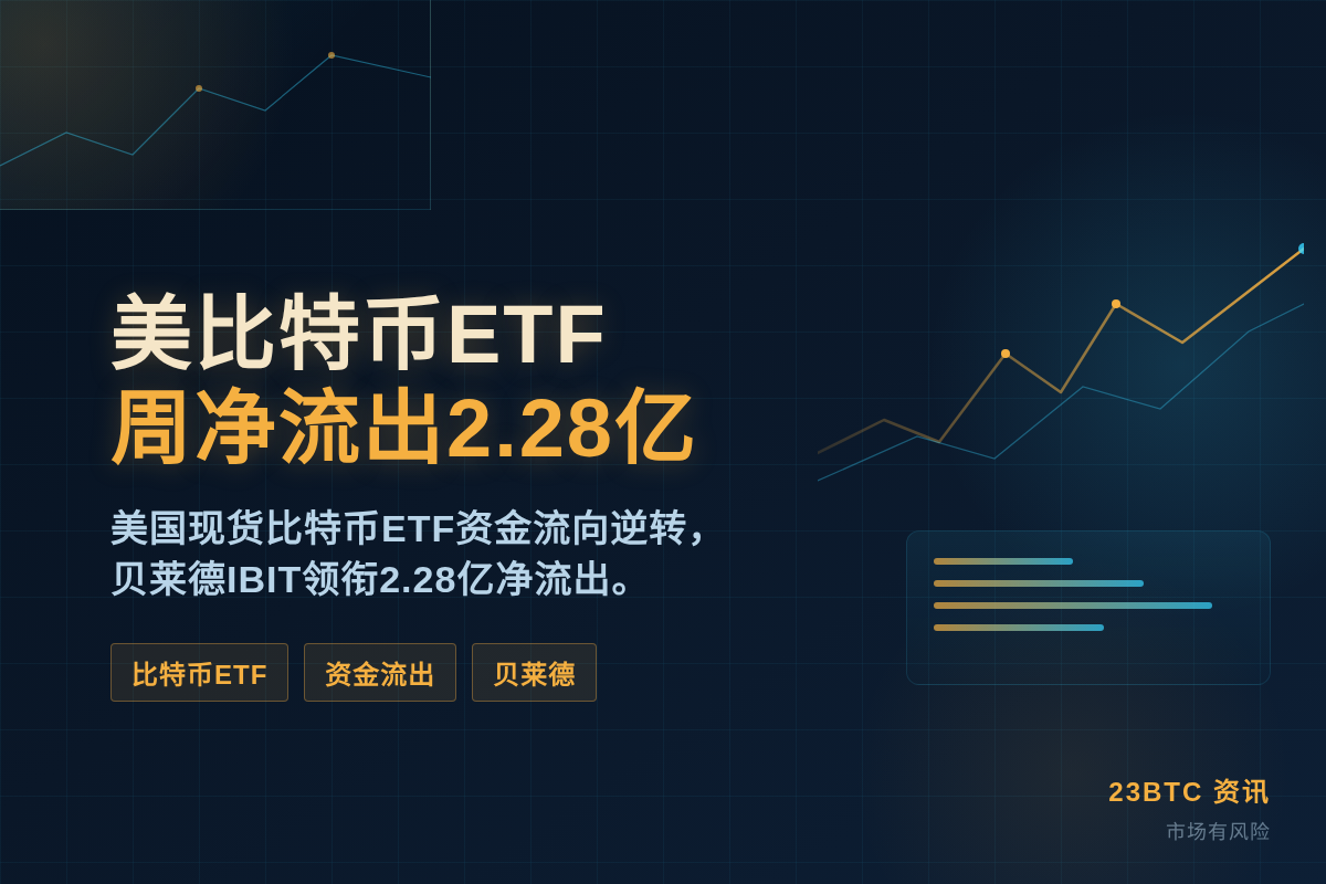 美比特币ETF周净流出2.28亿