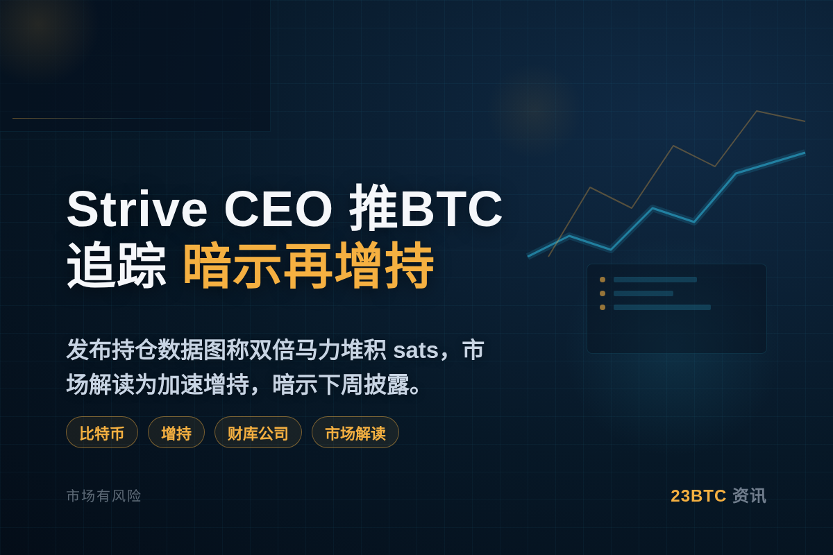 StriveCEO推BTC追踪暗示再增持插图1 StriveCEO推BTC追踪暗示再增持