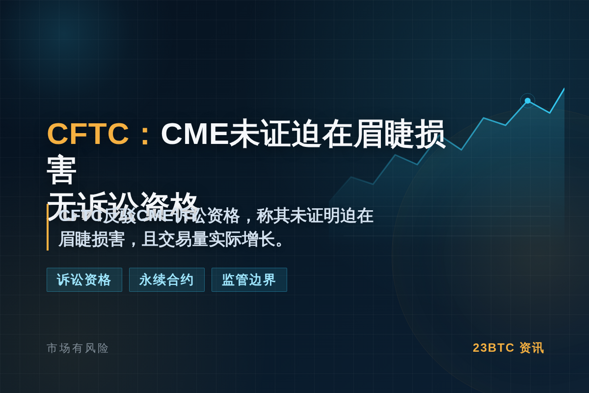 CFTC:CME未证迫在眉睫损害,无诉讼资格插图1 CFTC:CME未证迫在眉睫损害,无诉讼资格