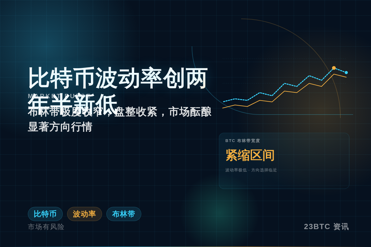 比特币波动率创两年半新低，大波动将至