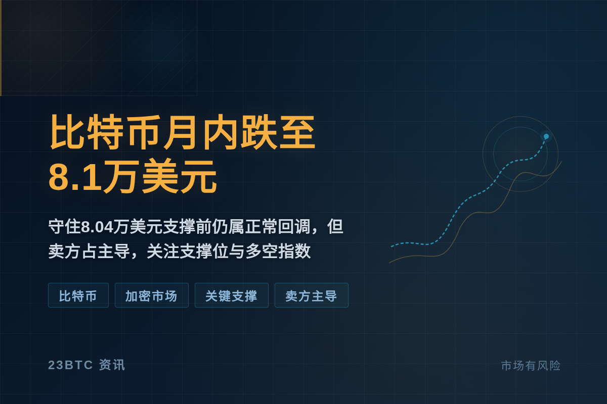 比特币月内跌至8.1万美元