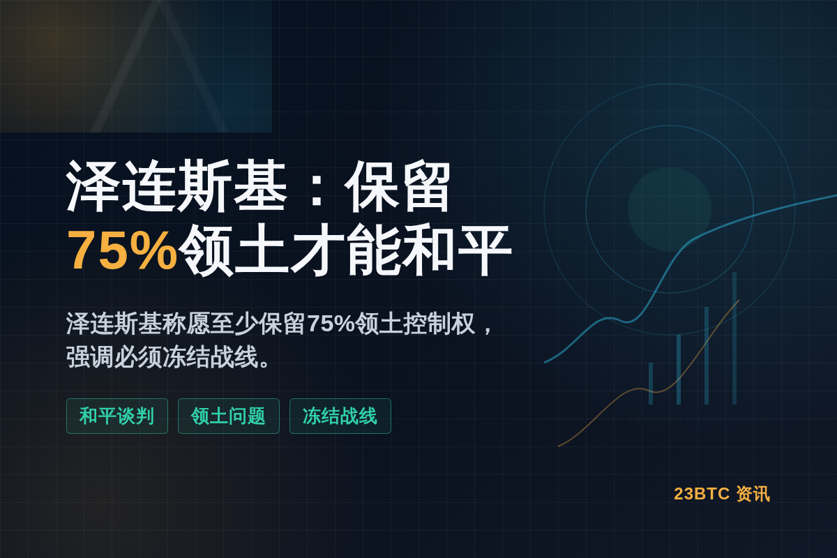 泽连斯基:保留75%领土才能和平插图1 泽连斯基:保留75%领土才能和平