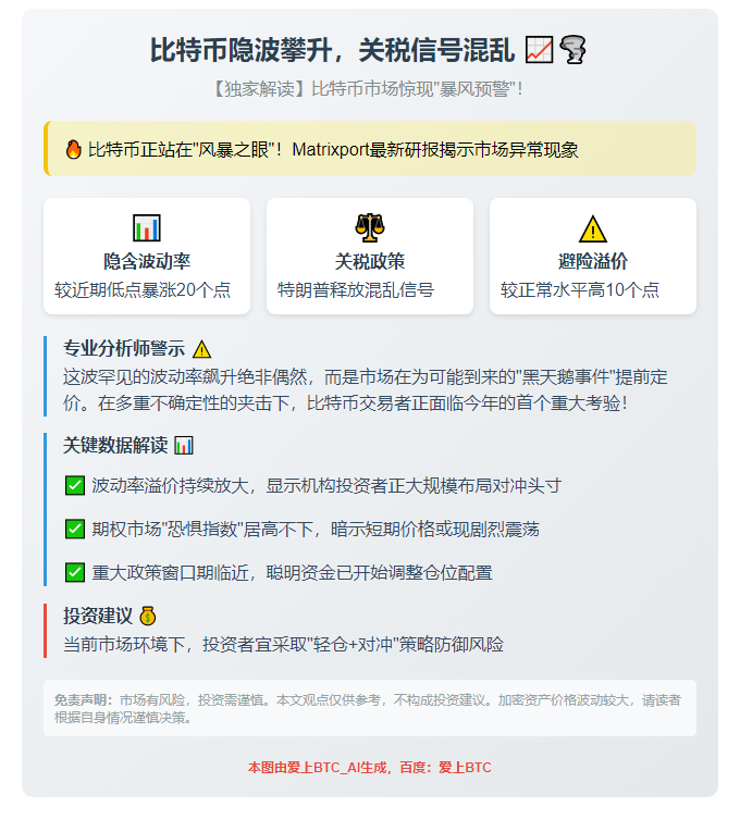 比特币隐波攀升，关税信号混乱