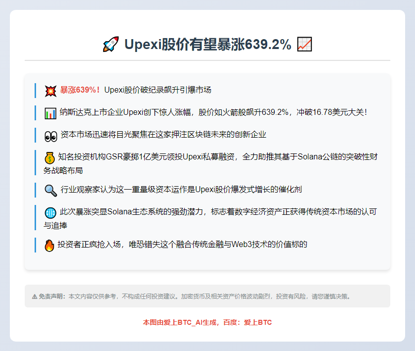 Upexi股价有望暴涨639.2%