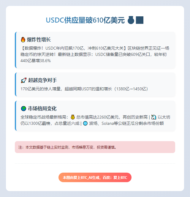 USDC供应量破610亿美元