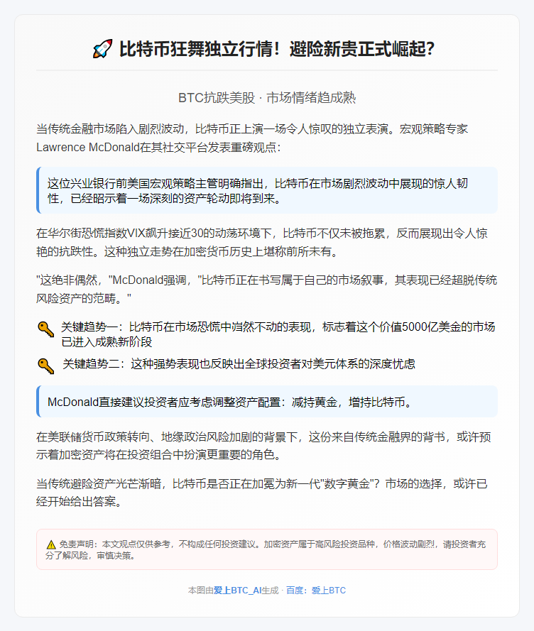 BTC抗跌美股，市场情绪趋成熟