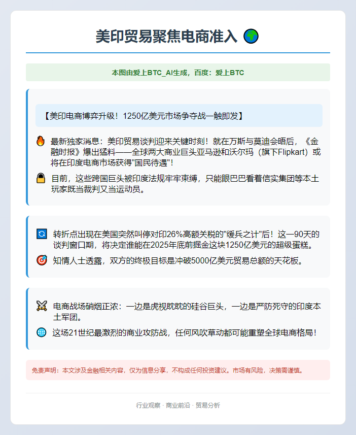 美印贸易聚焦电商准入