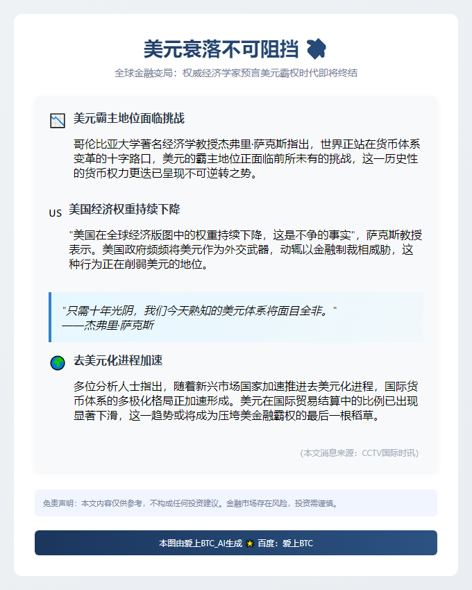 美元衰落不可阻挡