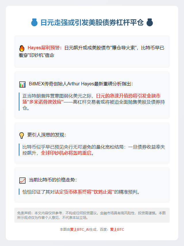 日元走强或引发美股债券杠杆平仓