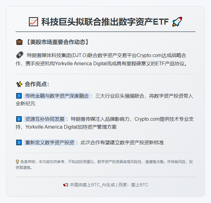 科技巨头拟联合推出数字资产ETF