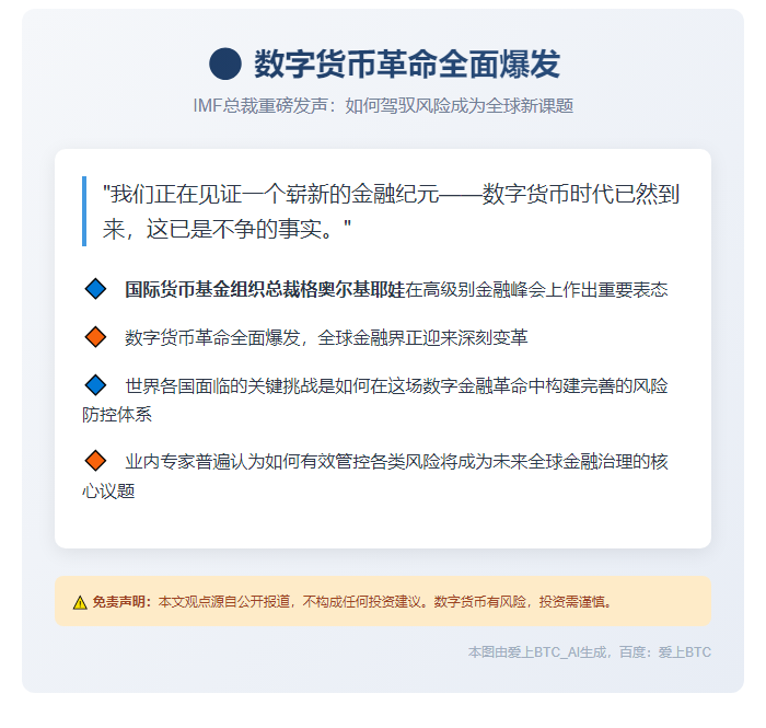 IMF总裁：数字货币时代需控风险