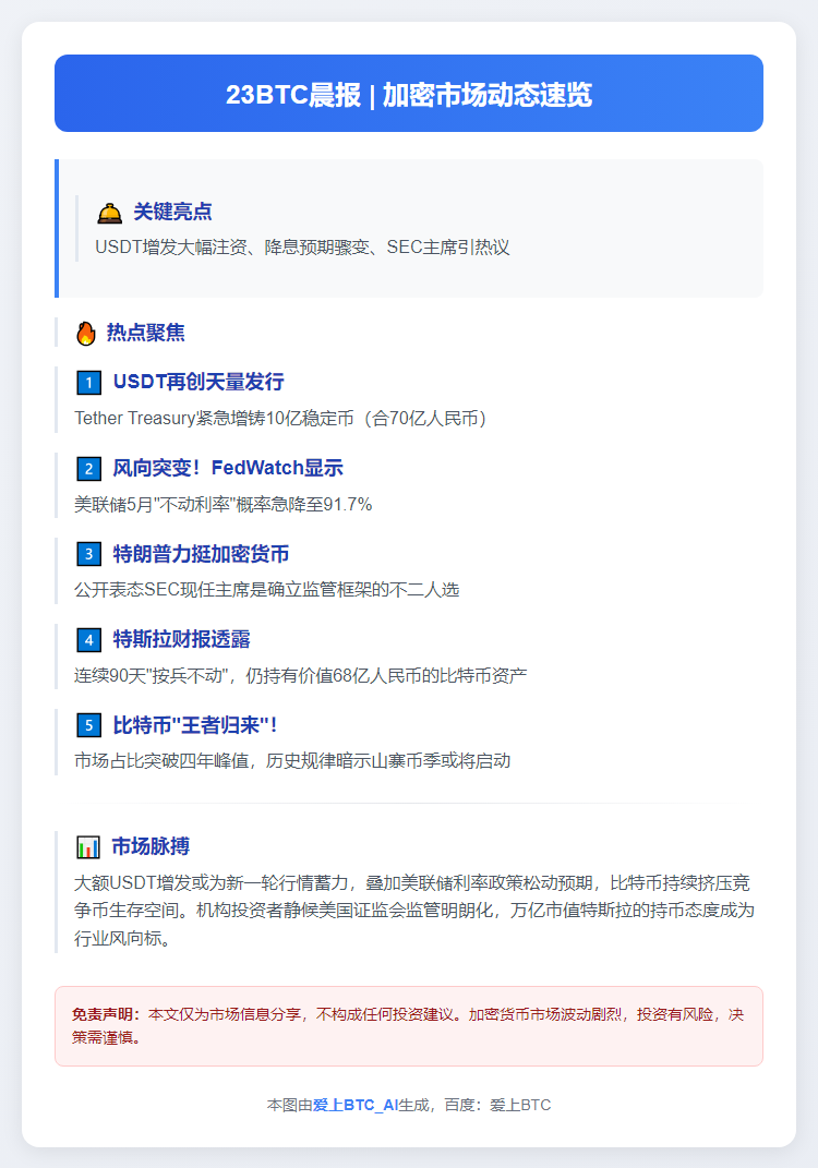 4月23日23btc晨讯：隔夜要闻速览