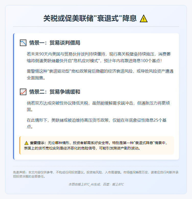 关税或促美联储“衰退式”降息