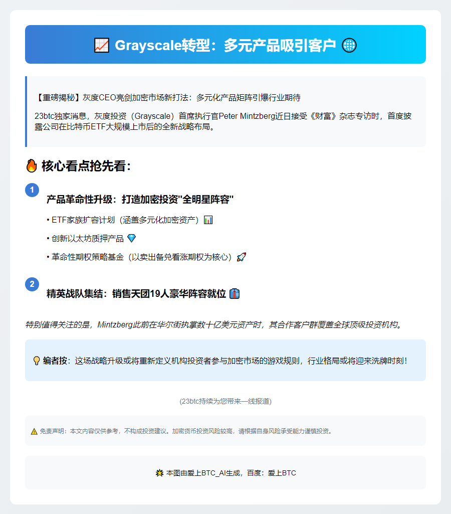 Grayscale转型：多元产品吸引客户