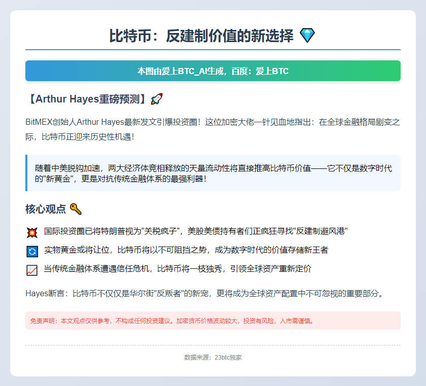 比特币：反建制价值的新选择
