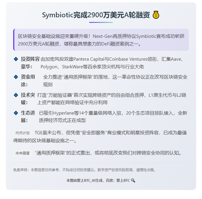 Symbiotic完成2900万美元A轮融资