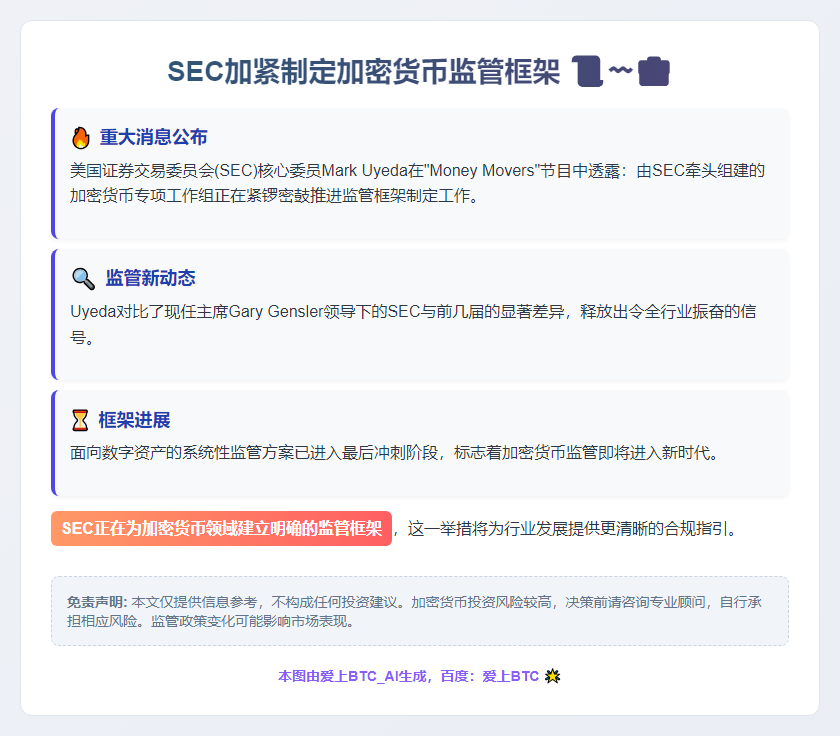 SEC加紧制定加密货币监管框架