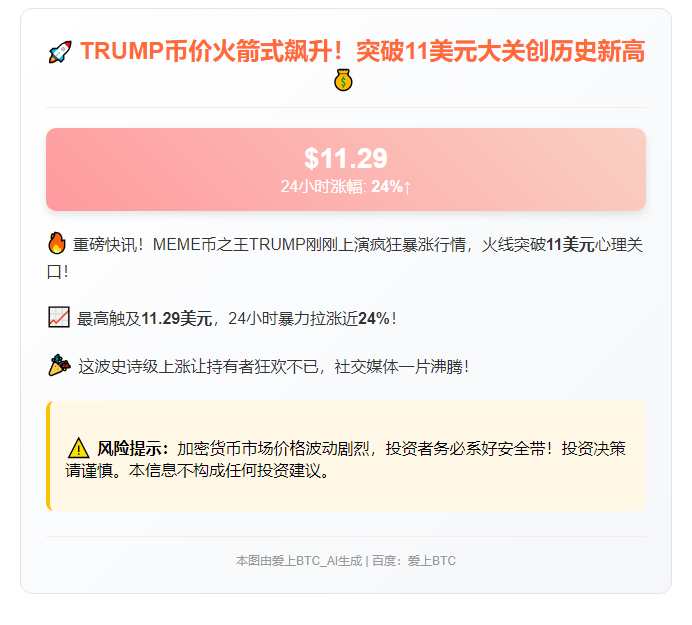 特朗普股价突破11美元