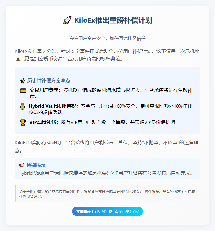 KiloEx补偿黑客事件受害者